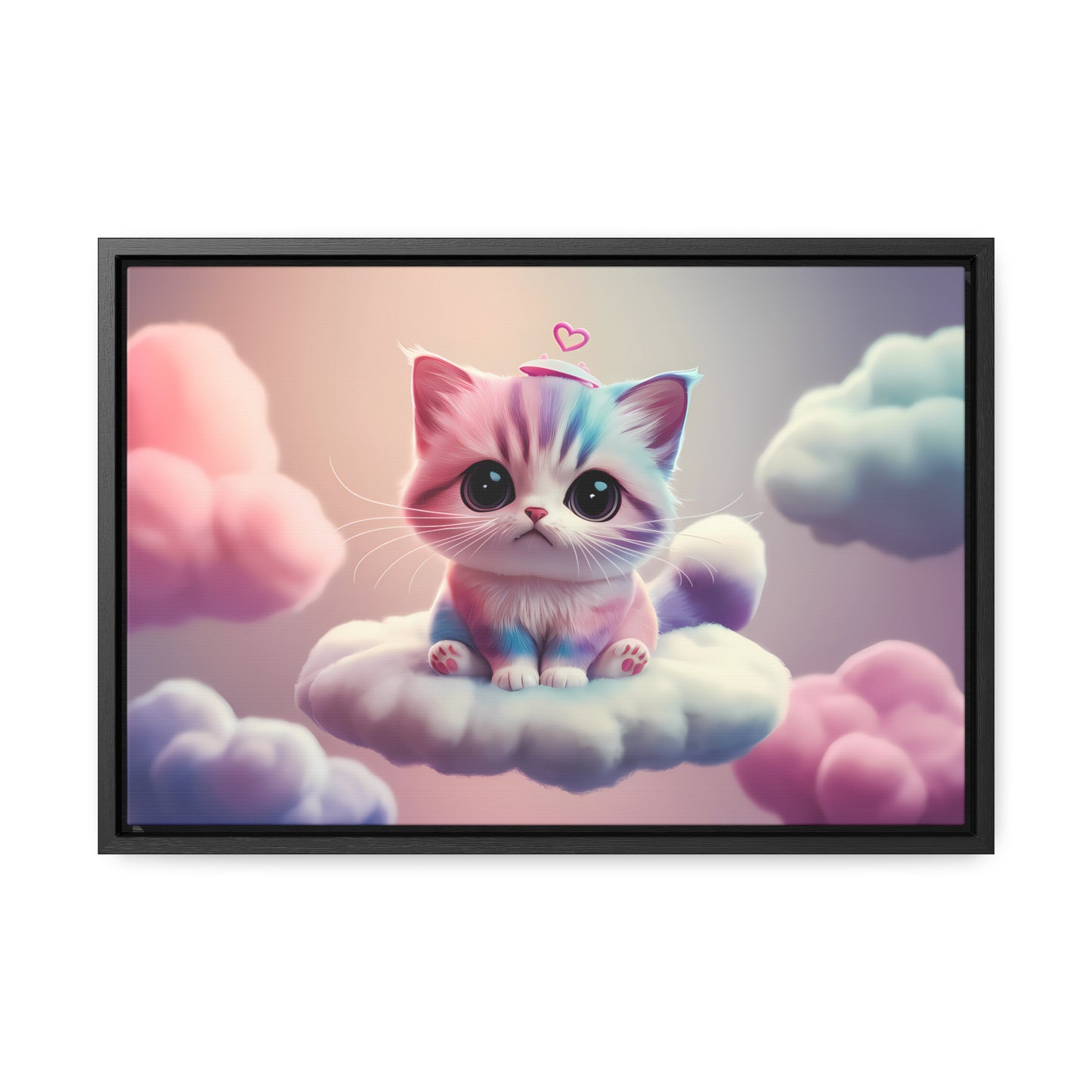 Heavenly Kitten Dreams - Gallery Canvas Wraps, Horizontal Frame