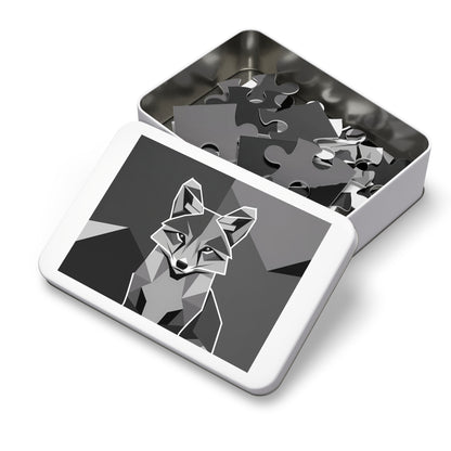Geometric Fox in Monochrome - Jigsaw Puzzle (30, 110, 252, 500,1000-Piece)