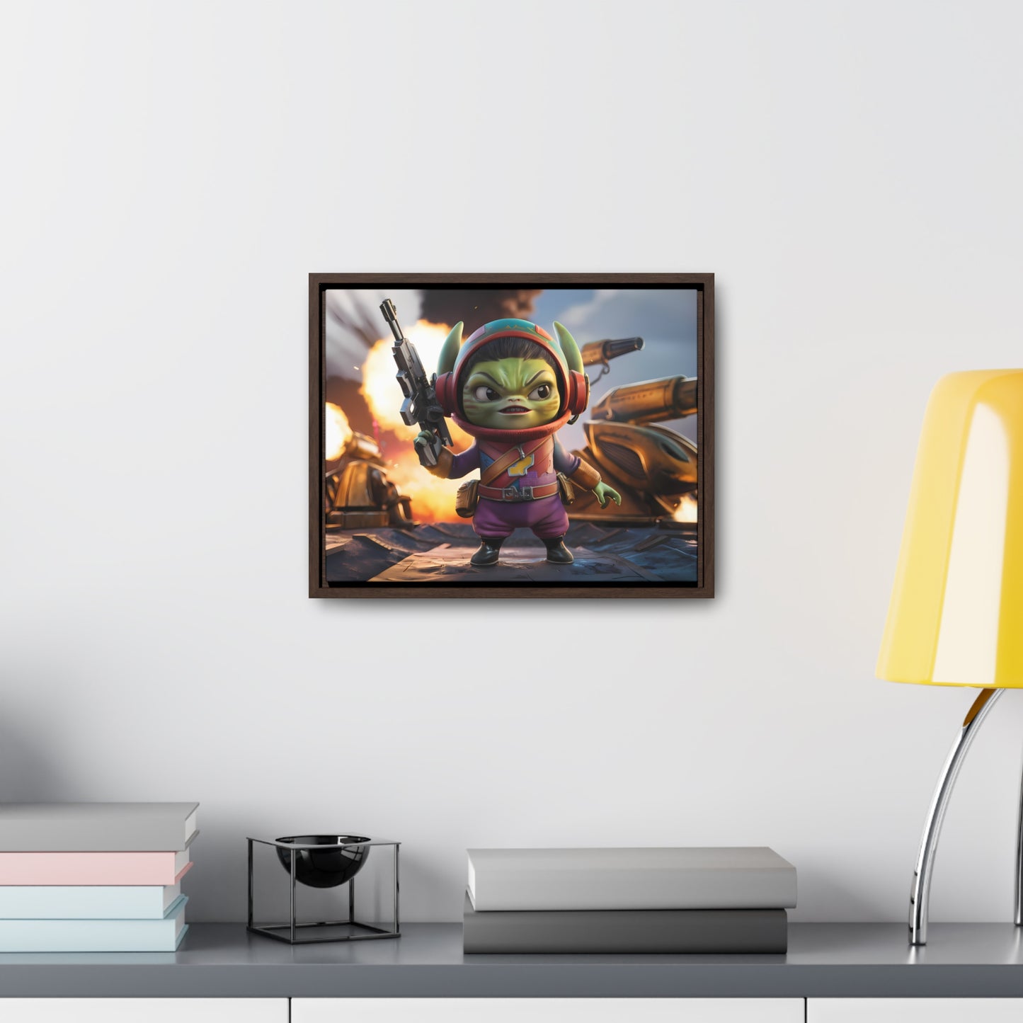 "Galactic Gremlin Commander" - Gallery Canvas Wraps, Horizontal Frame