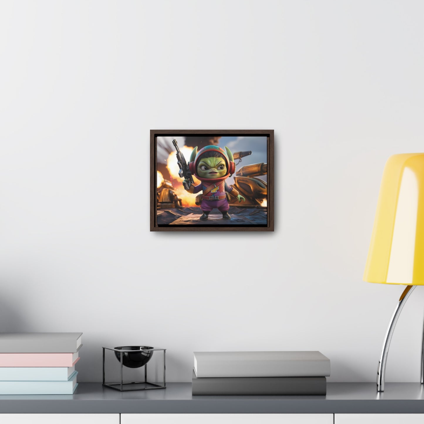 "Galactic Gremlin Commander" - Gallery Canvas Wraps, Horizontal Frame