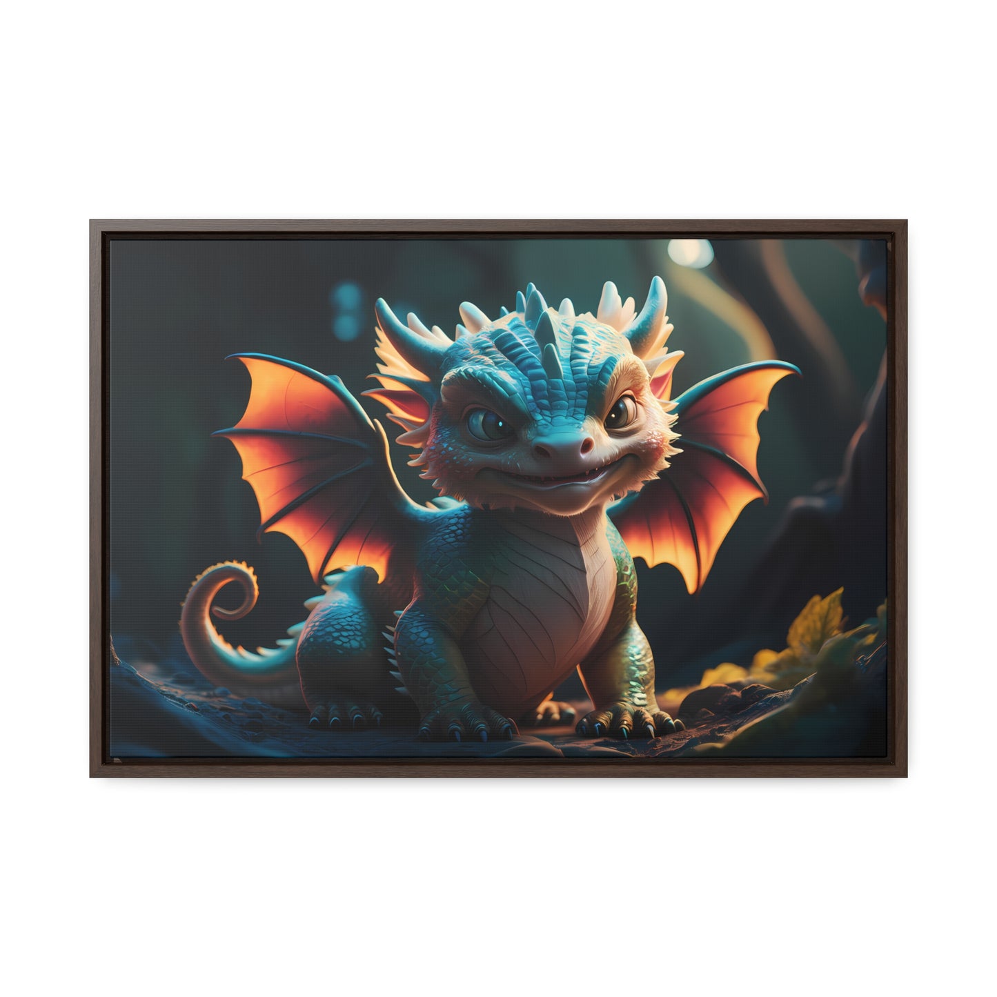"Forest Guardian Hatchling" - Gallery Canvas Wraps, Horizontal Frame