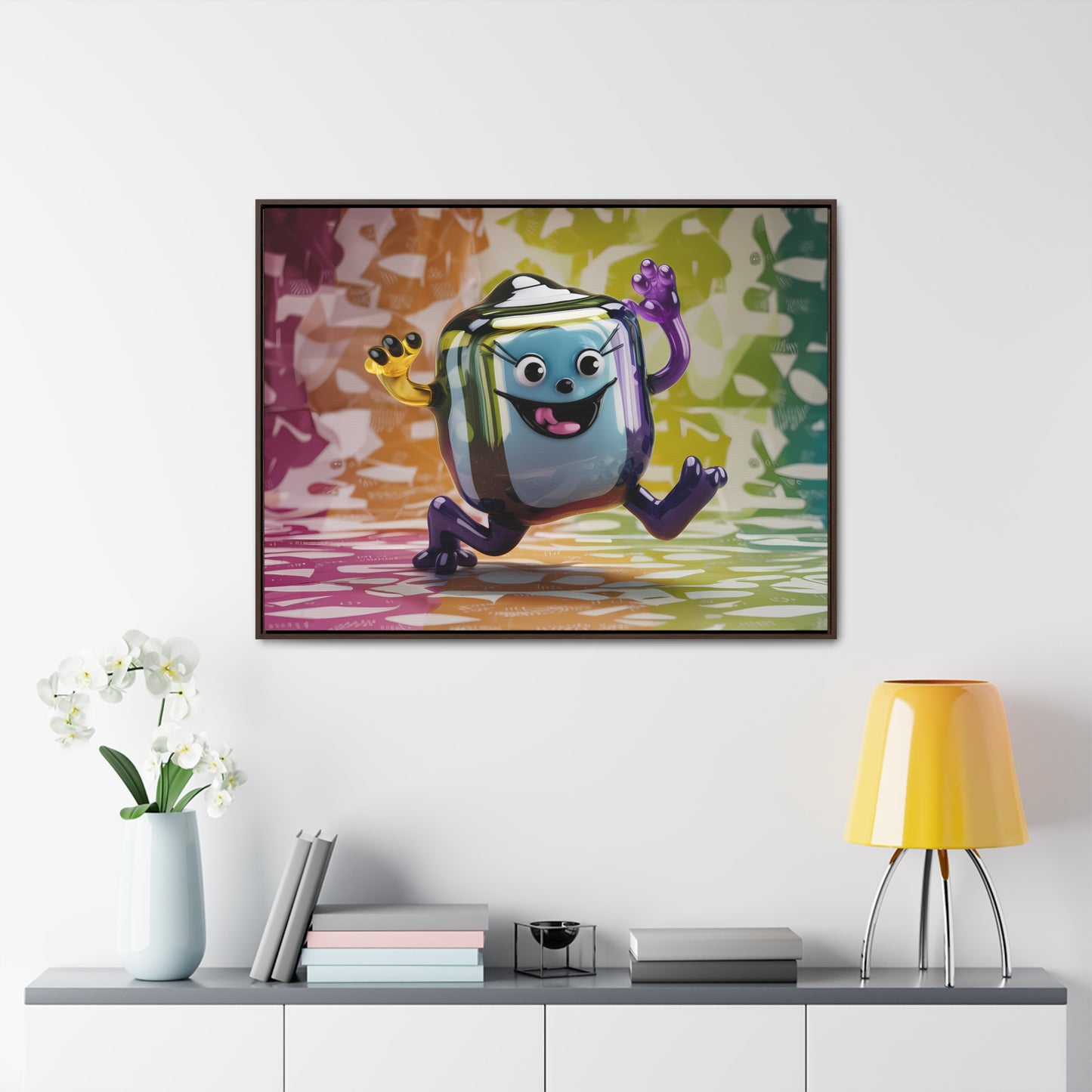 Bubbly Joy in Glass Form - Gallery Canvas Wraps, Horizontal Frame