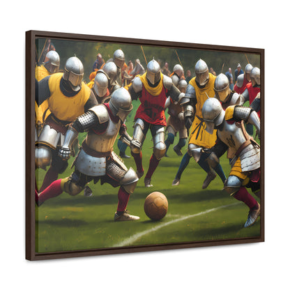 Medieval Football Battle - Gallery Canvas Wraps, Horizontal Frame