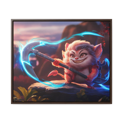"Glowblade Guardian" - Gallery Canvas Wraps, Horizontal Frame