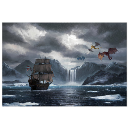 Dragons Over Frozen Seas - Jigsaw Puzzle (30, 110, 252, 500,1000-Piece)
