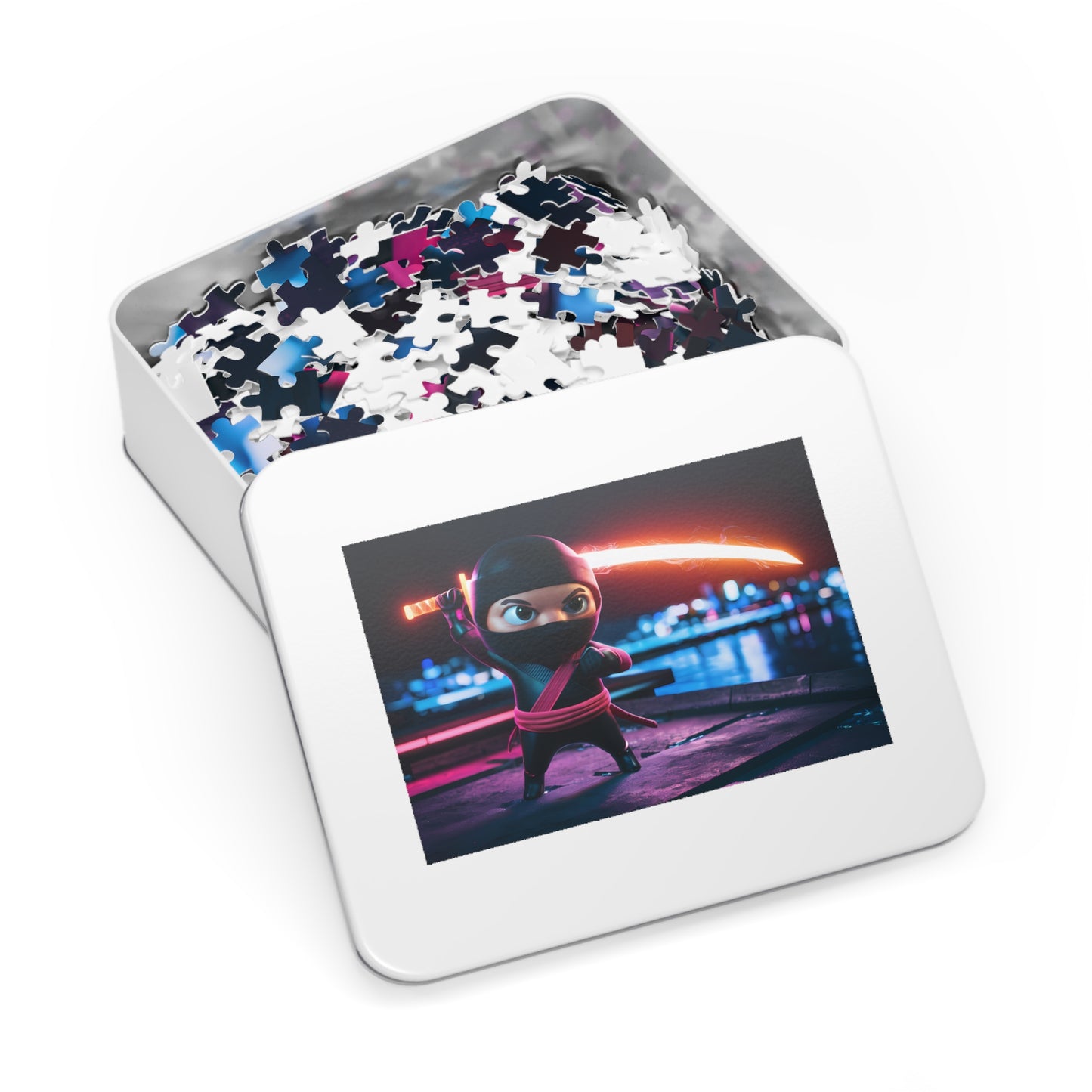 Neon Ninja on the Rooftop - Jigsaw Puzzle (30, 110, 252, 500,1000-Piece)