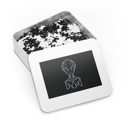 "Geometric Alien Silhouette" - Jigsaw Puzzle (30, 110, 252, 500,1000-Piece)