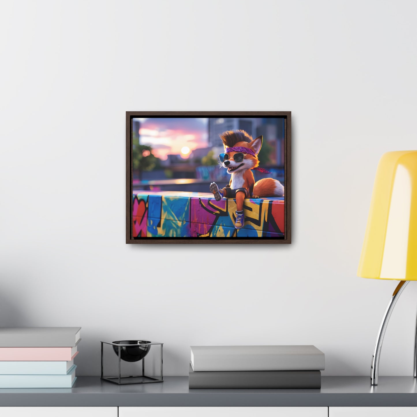 Urban Fox Vibes - Gallery Canvas Wraps, Horizontal Frame