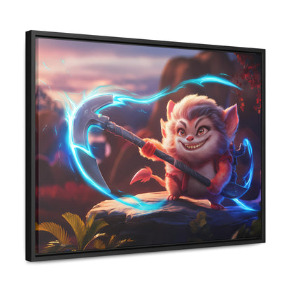 "Glowblade Guardian" - Gallery Canvas Wraps, Horizontal Frame