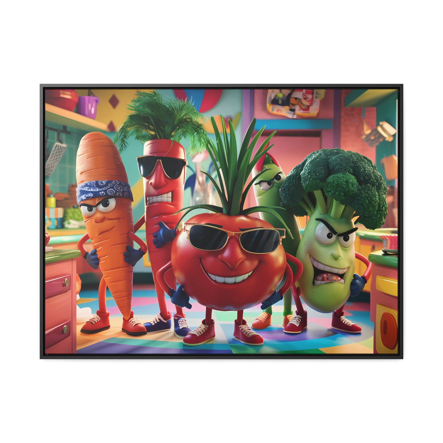 The Veggie Squad's Kitchen Takeover - Gallery Canvas Wraps, Horizontal Frame