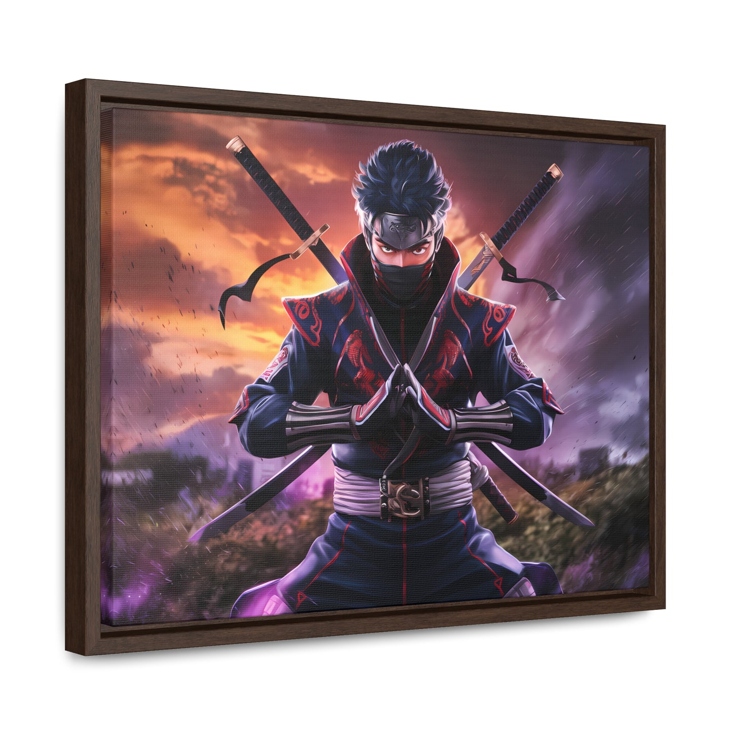 Shadow of the Crimson Ninja - Gallery Canvas Wraps, Horizontal Frame