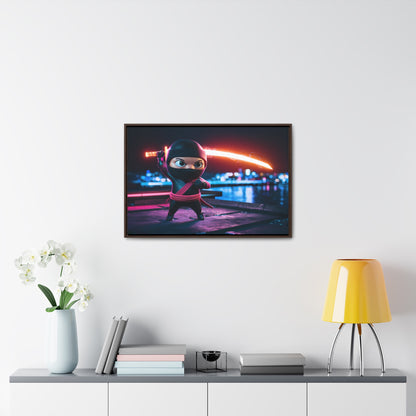 Neon Ninja Showdown - Gallery Canvas Wraps, Horizontal Frame