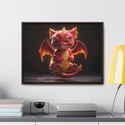 "Fiery Little Guardian" - Gallery Canvas Wraps, Horizontal Frame