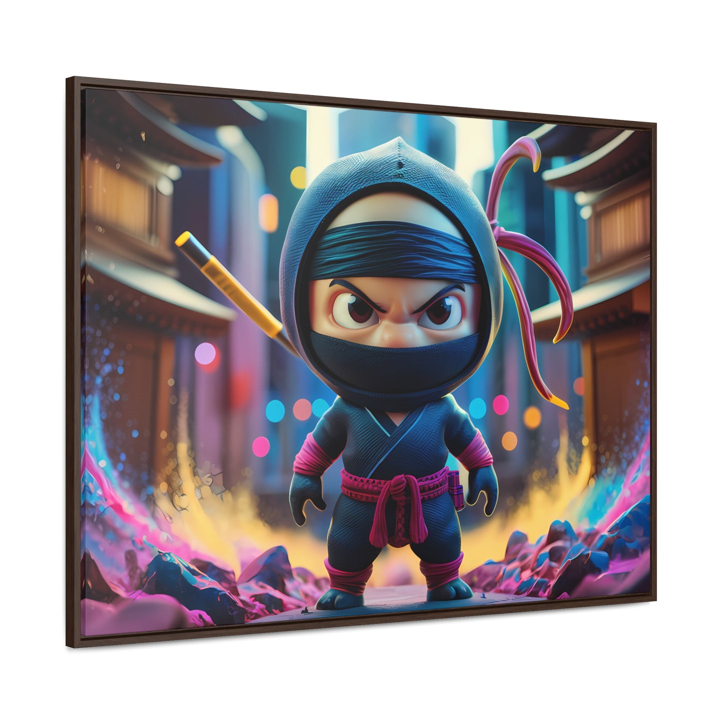 Tiny Ninja, Big Attitude - Gallery Canvas Wraps, Horizontal Frame