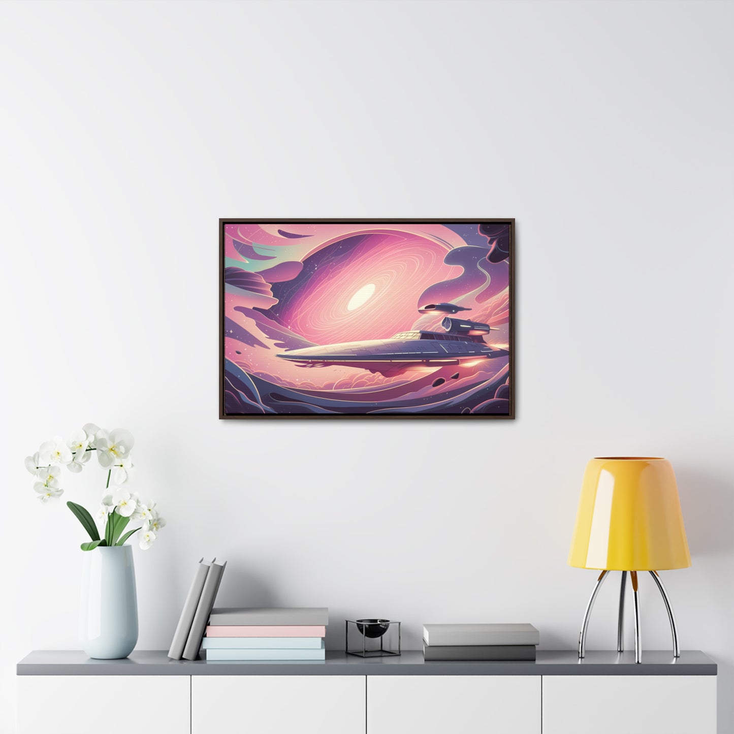 Voyage Through the Cosmic Vortex - Gallery Canvas Wraps, Horizontal Frame