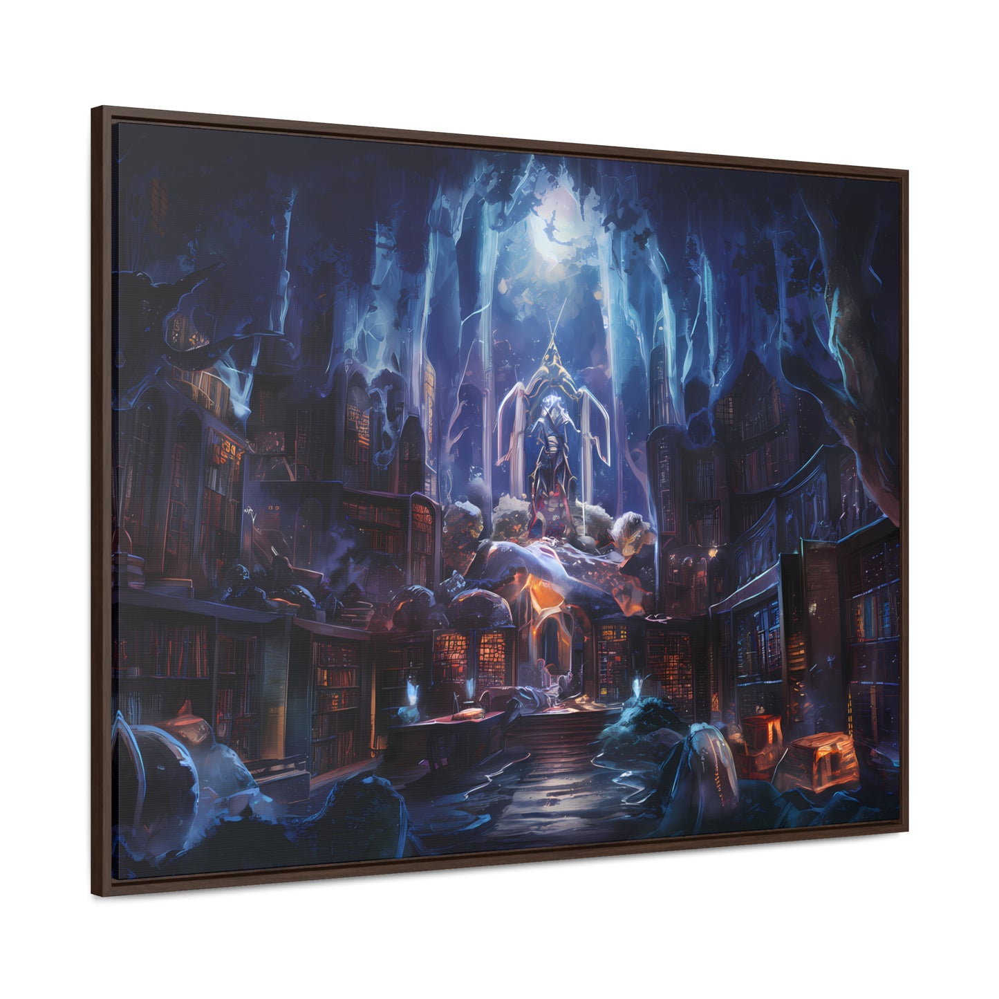 Sanctuary of the Forgotten Tomes - Gallery Canvas Wraps, Horizontal Frame
