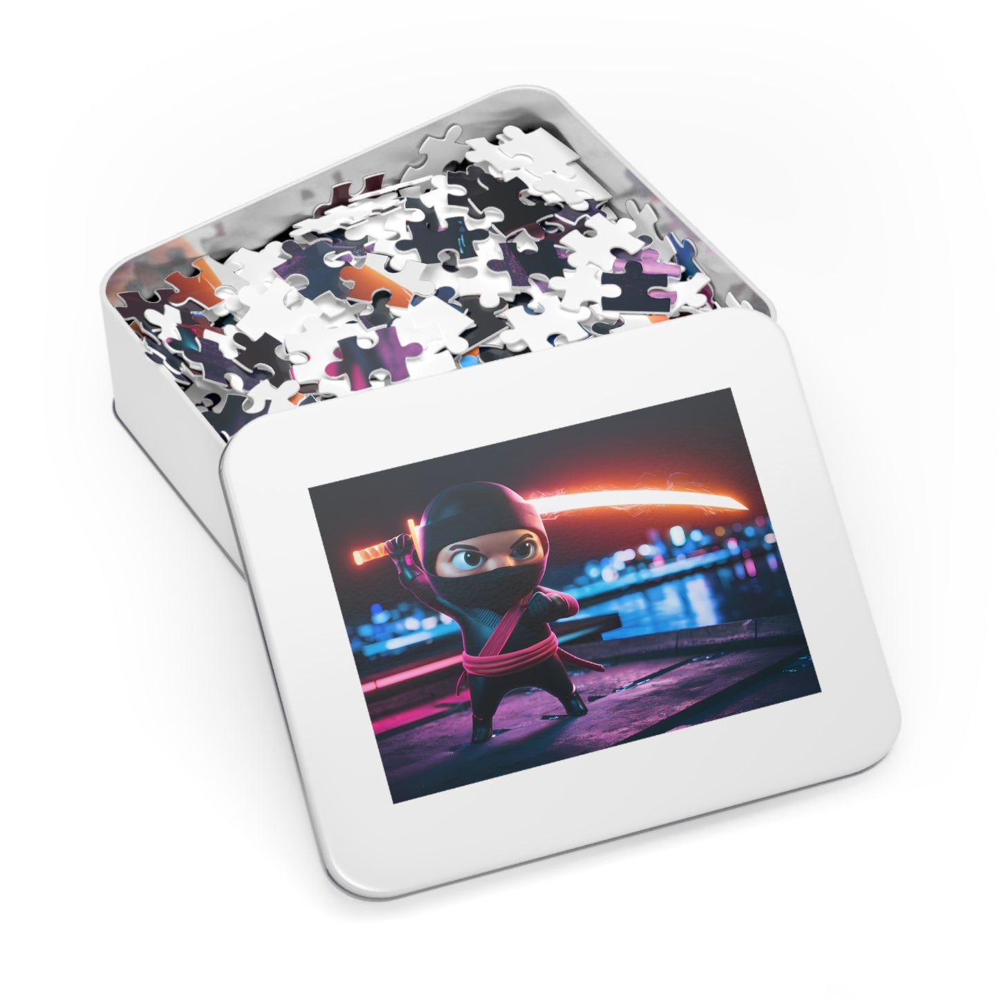 Neon Ninja on the Rooftop - Jigsaw Puzzle (30, 110, 252, 500,1000-Piece)