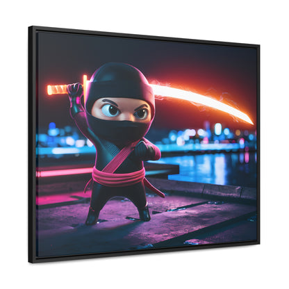 Neon Ninja Showdown - Gallery Canvas Wraps, Horizontal Frame
