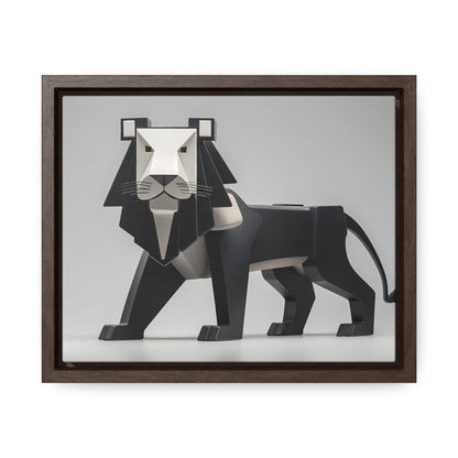 Regal Geometric Lion - Gallery Canvas Wraps, Horizontal Frame