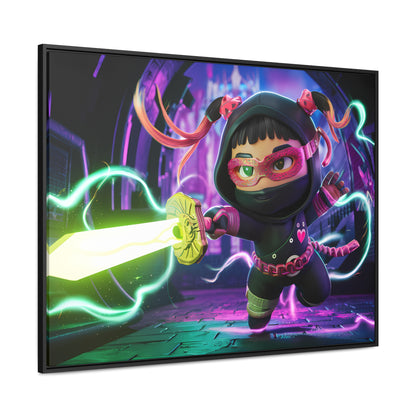 Neon Ninja Unleashed - Gallery Canvas Wraps, Horizontal Frame