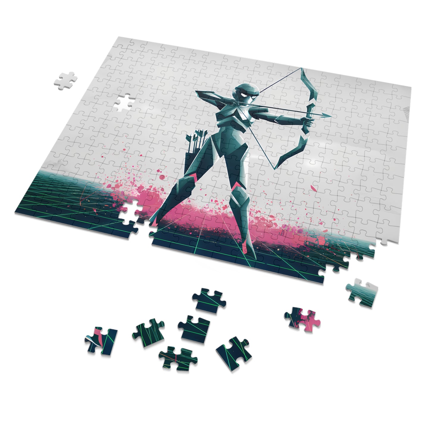 Cyber Archer: Neon Strike - Jigsaw Puzzle (30, 110, 252, 500,1000-Piece)