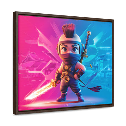 Neon Ninja Showdown - Gallery Canvas Wraps, Horizontal Frame