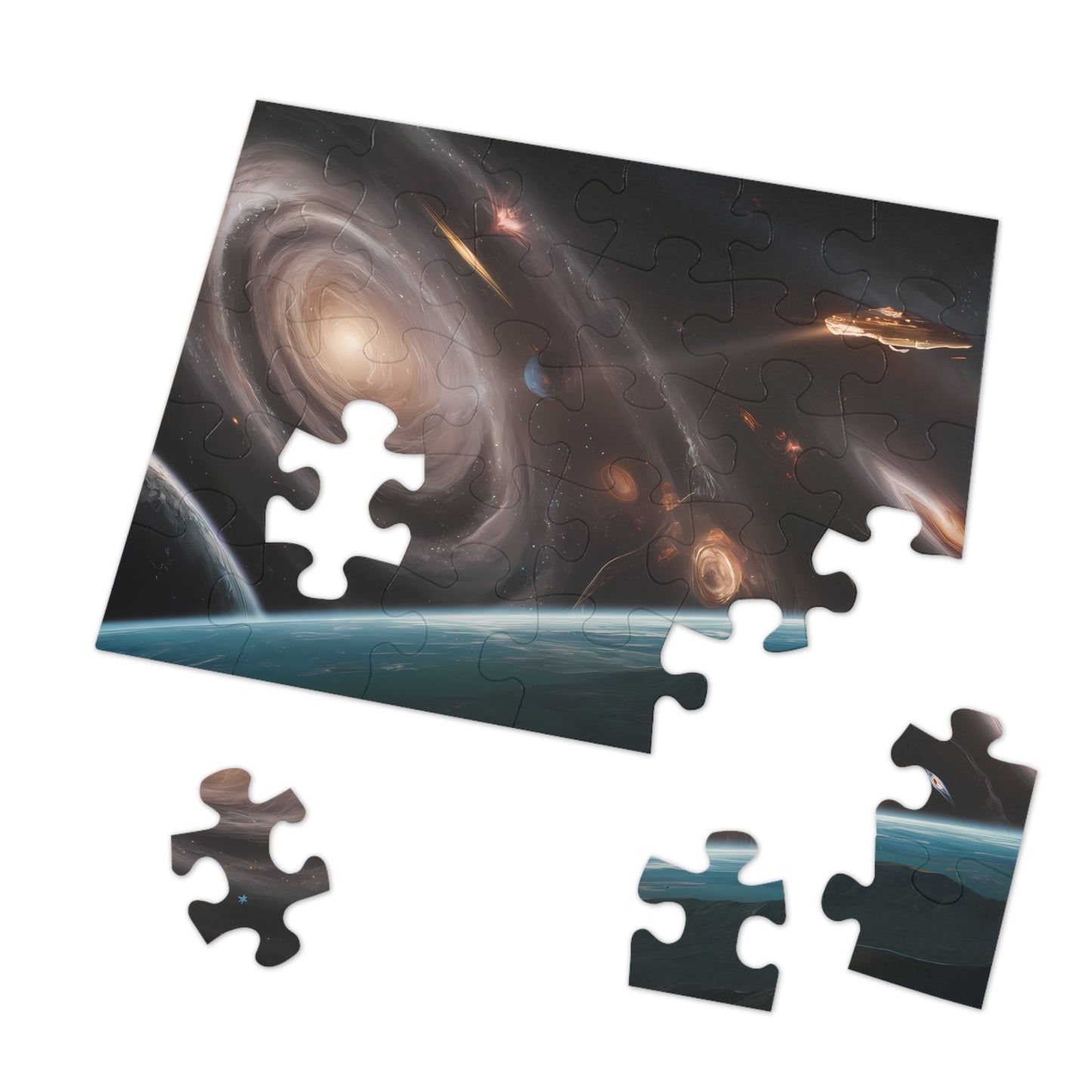 Eternal Voyage Through Cosmic Vortexes - Jigsaw Puzzle (30, 110, 252, 500,1000-Piece)