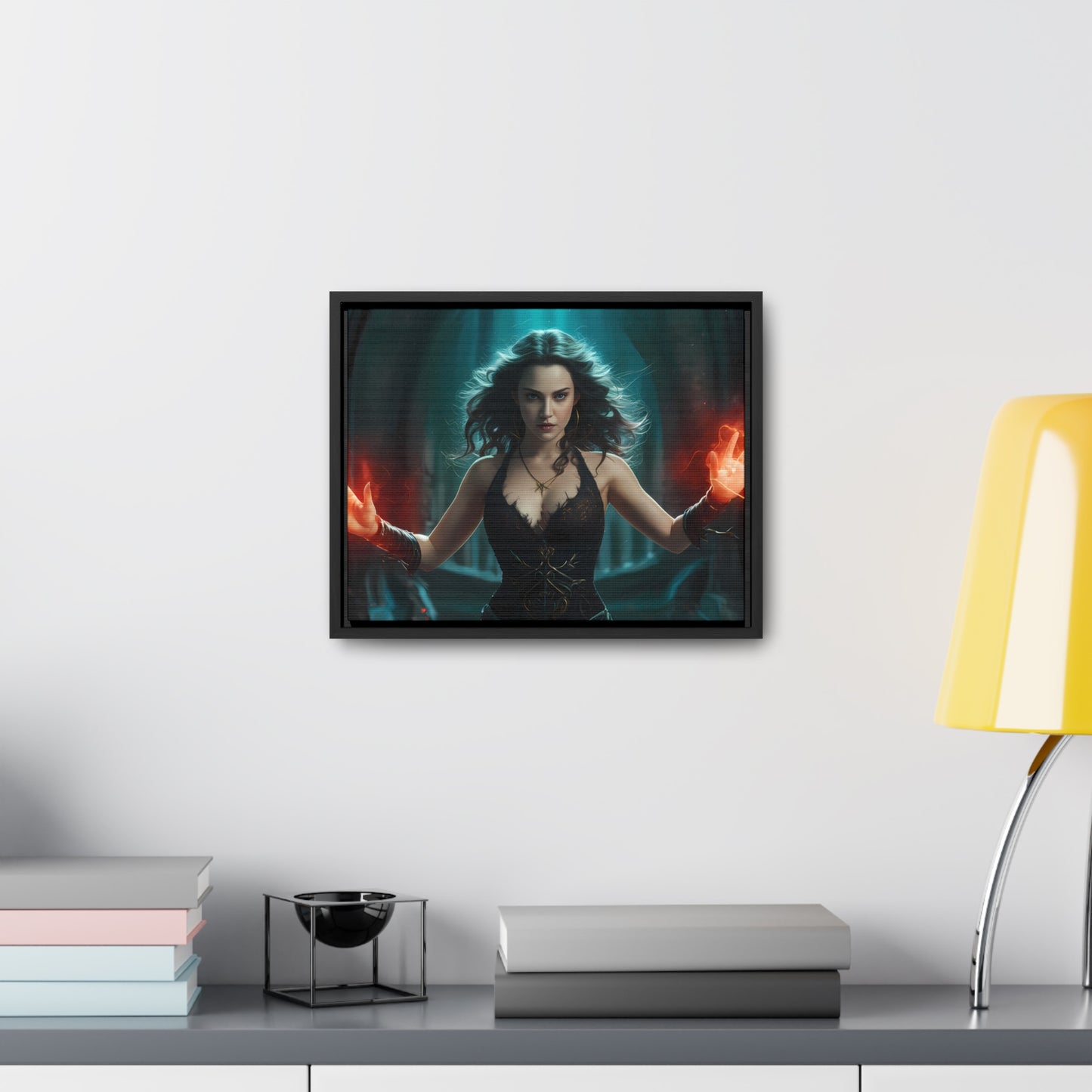 Sorceress of the Crimson Flame - Gallery Canvas Wraps, Horizontal Frame