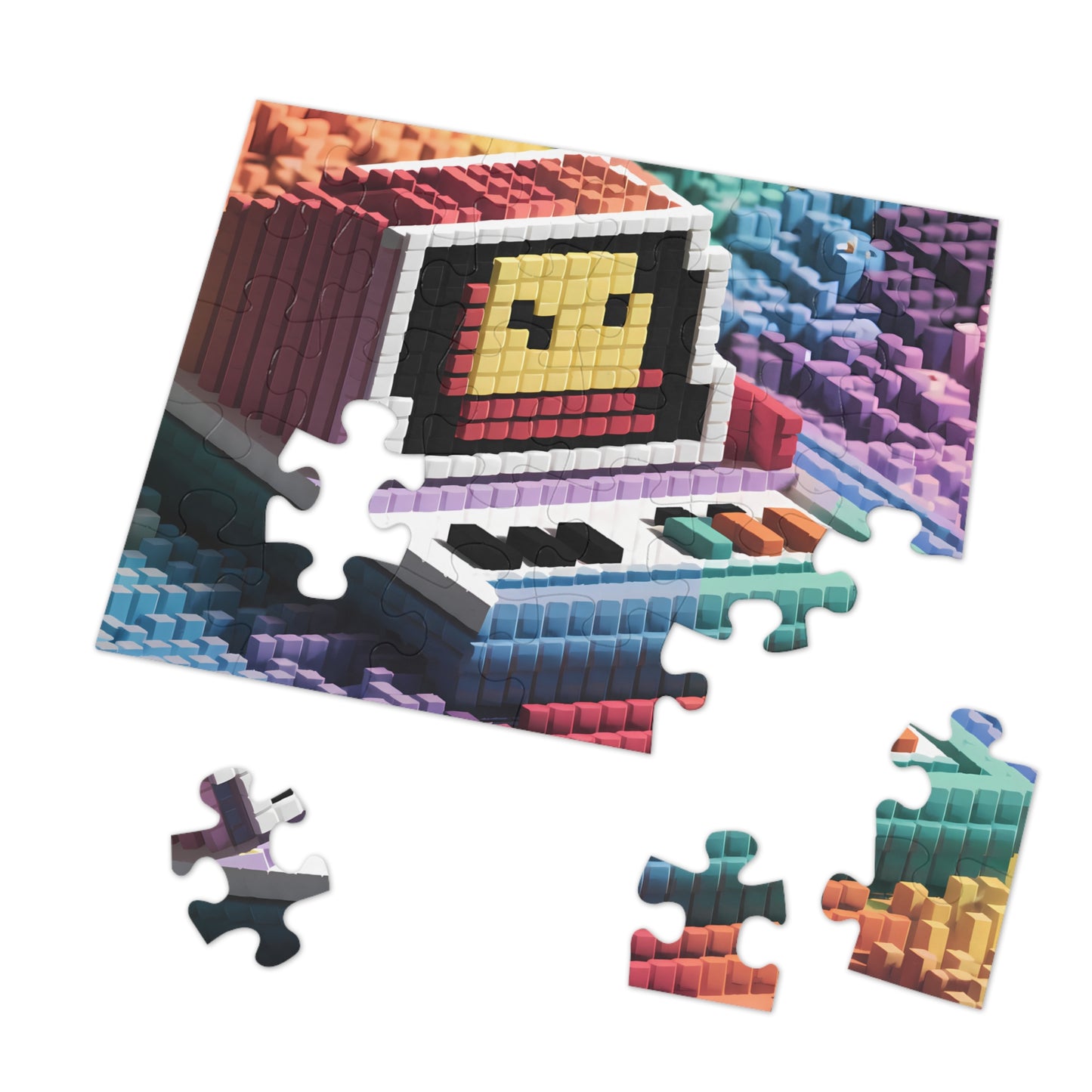 Pixelated Retro Vibes - Jigsaw Puzzle (30, 110, 252, 500,1000-Piece)