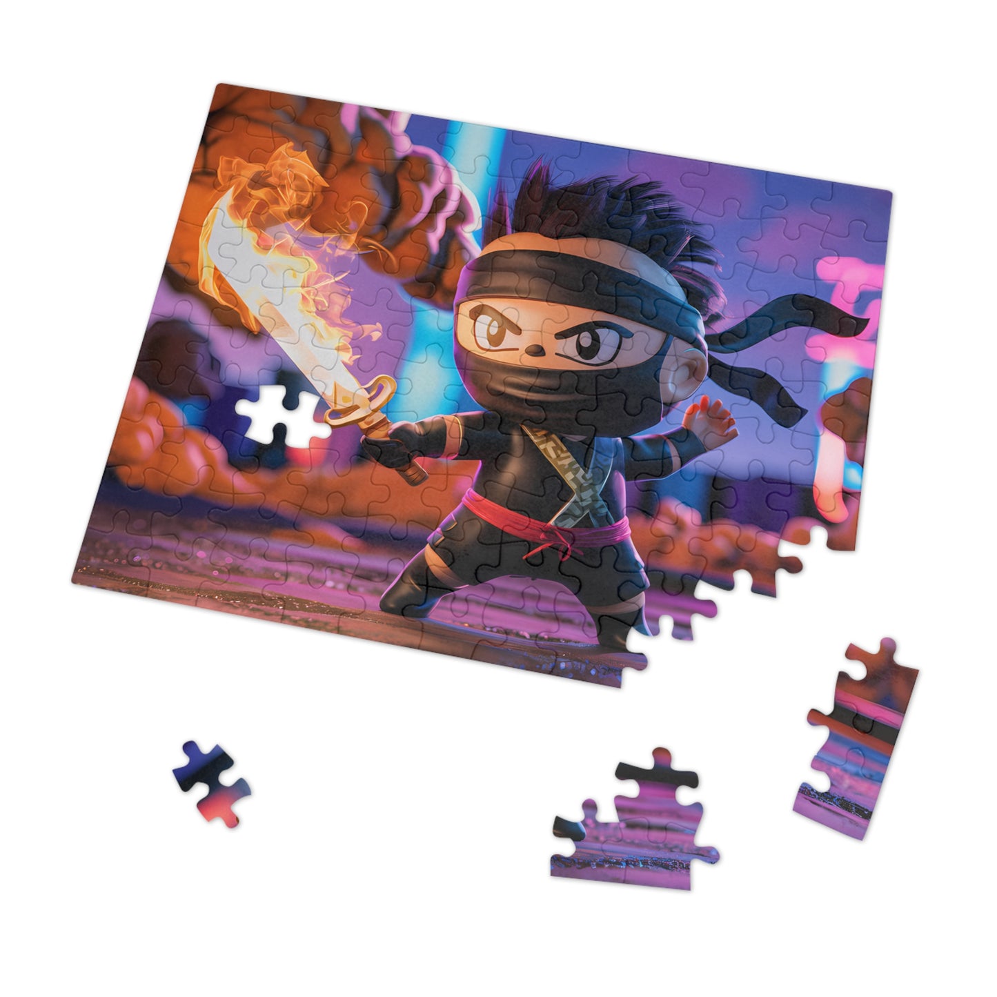 Flameblade Ninja Showdown - Jigsaw Puzzle (30, 110, 252, 500,1000-Piece)