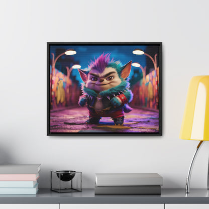 Rebel Furry in the Neon Alley - Gallery Canvas Wraps, Horizontal Frame