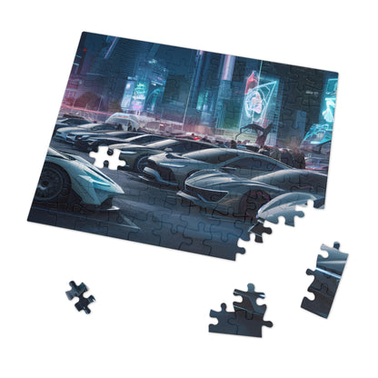 Neon Nights: Supercar Showdown - Jigsaw Puzzle (30, 110, 252, 500,1000-Piece)