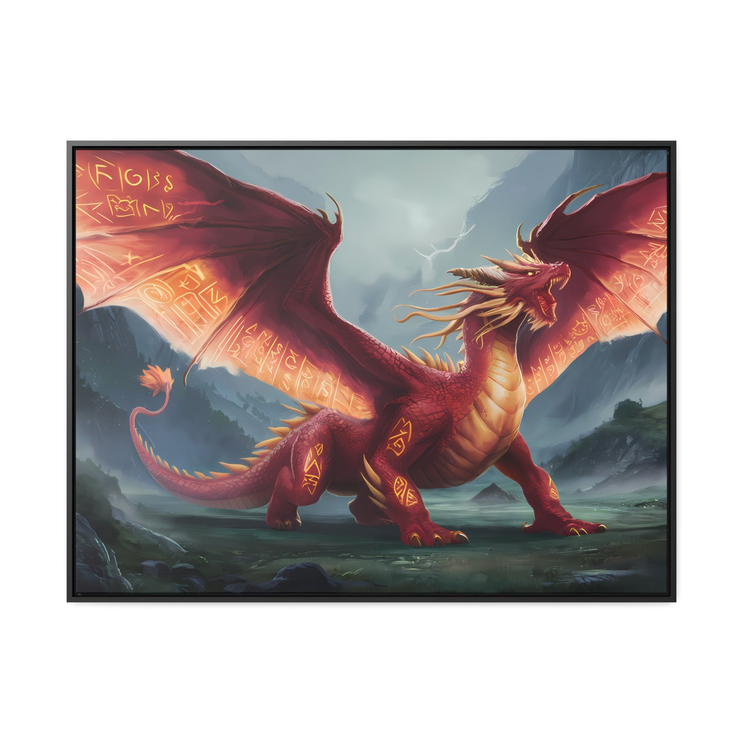 The Inferno Guardian - Gallery Canvas Wraps, Horizontal Frame