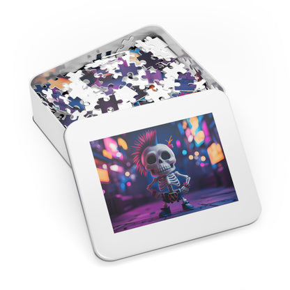 Rebel Bones in Neon Streets - Jigsaw Puzzle (30, 110, 252, 500,1000-Piece)