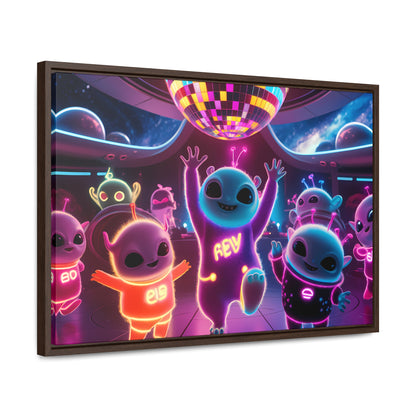 Intergalactic Neon Dance Party - Gallery Canvas Wraps, Horizontal Frame