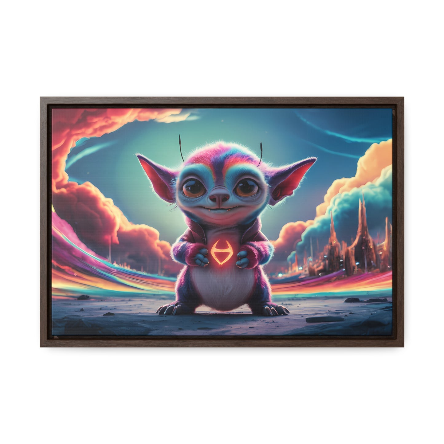 Guardian of the Cosmic Heart - Gallery Canvas Wraps, Horizontal Frame