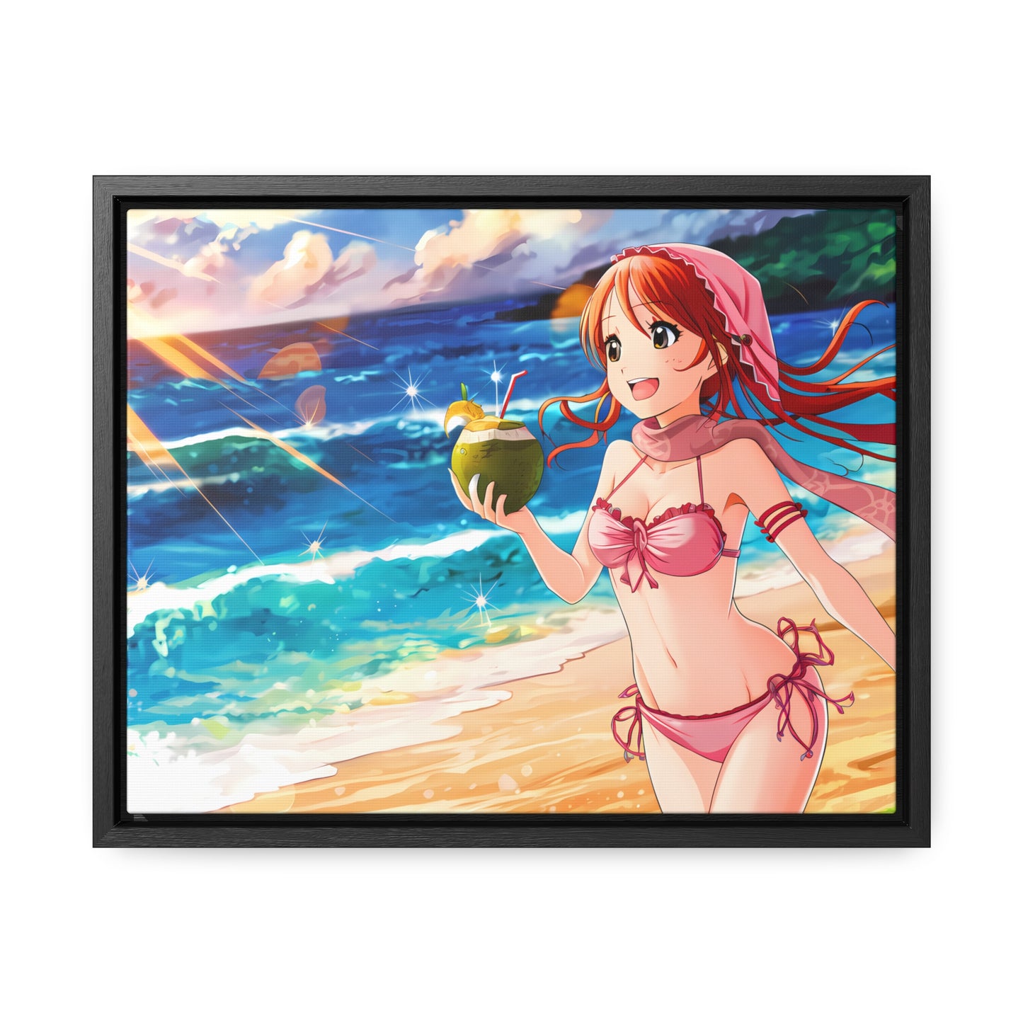 Sunset Shores and Summer Smiles - Gallery Canvas Wraps, Horizontal Frame