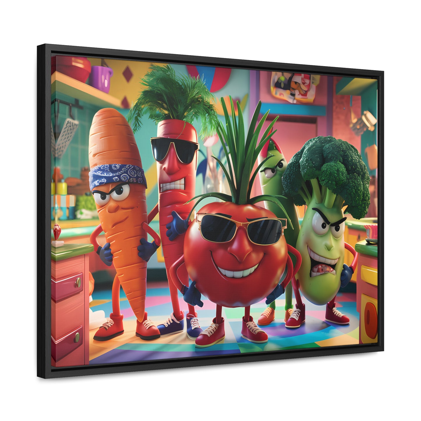 The Veggie Squad's Kitchen Takeover - Gallery Canvas Wraps, Horizontal Frame