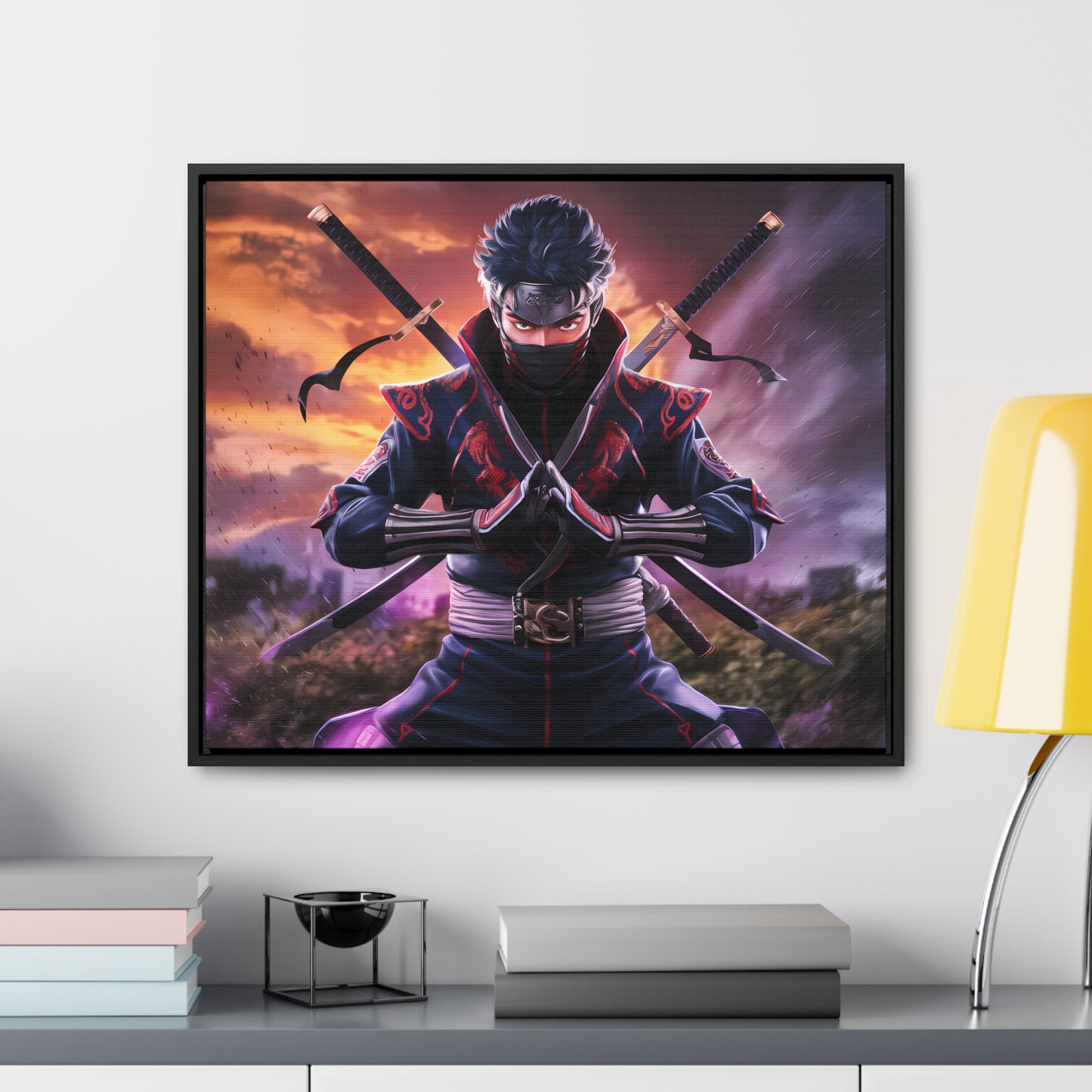 Shadow of the Crimson Ninja - Gallery Canvas Wraps, Horizontal Frame