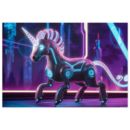 Neon Cyber Unicorn - Jigsaw Puzzle (30, 110, 252, 500,1000-Piece)