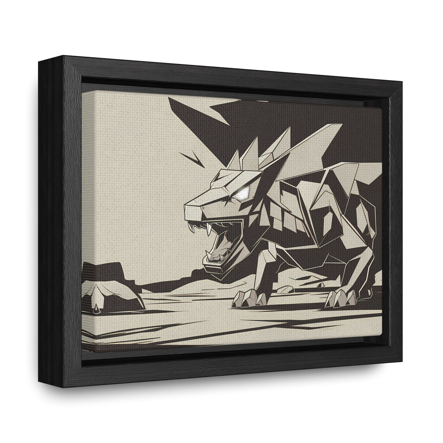 Raging Stone Guardian - Gallery Canvas Wraps, Horizontal Frame