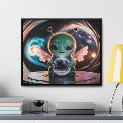 Guardian of the Cosmic Crystal - Gallery Canvas Wraps, Horizontal Frame