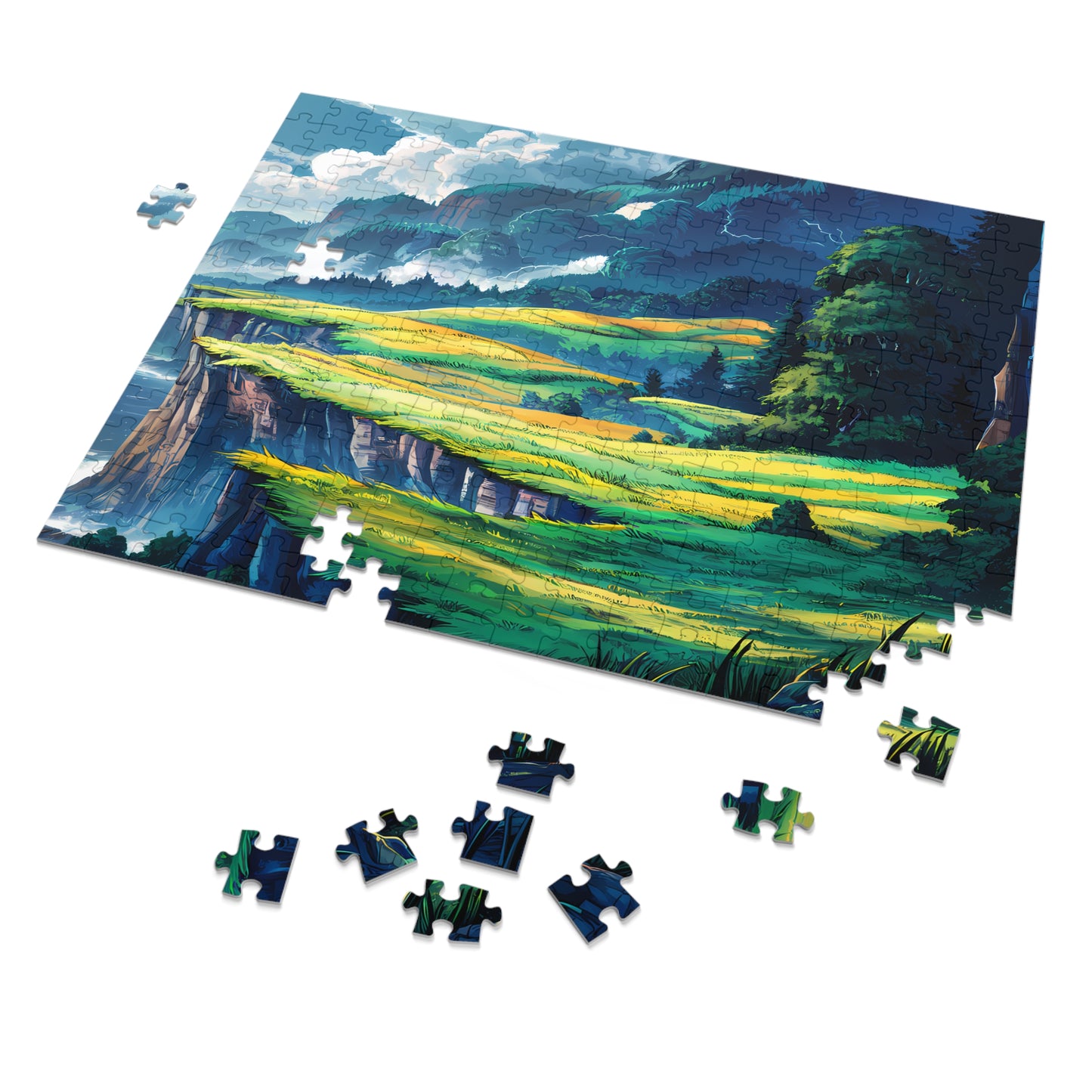 Verdant Cliffs of Serenity - Jigsaw Puzzle (30, 110, 252, 500,1000-Piece)
