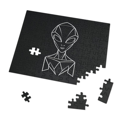 "Geometric Alien Silhouette" - Jigsaw Puzzle (30, 110, 252, 500,1000-Piece)