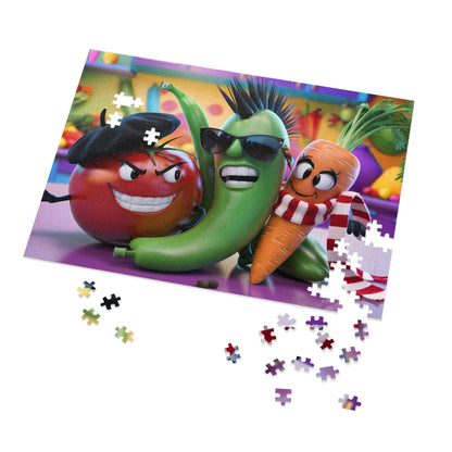 Rebel Veggies Unite! - Jigsaw Puzzle (30, 110, 252, 500,1000-Piece)