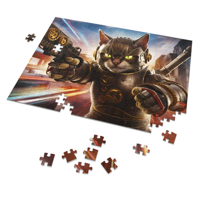 Cyber Feline Enforcer - Jigsaw Puzzle (30, 110, 252, 500,1000-Piece)