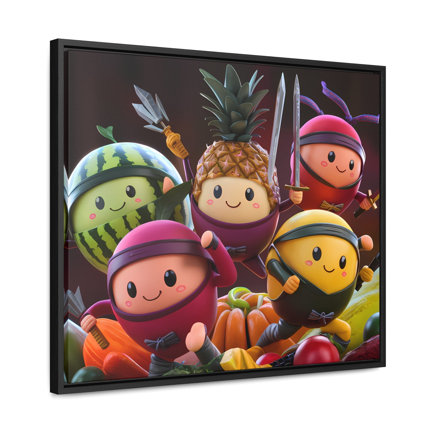 Fruit Ninja Warriors - Gallery Canvas Wraps, Horizontal Frame