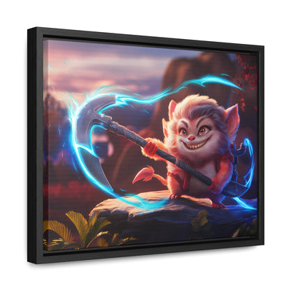"Glowblade Guardian" - Gallery Canvas Wraps, Horizontal Frame