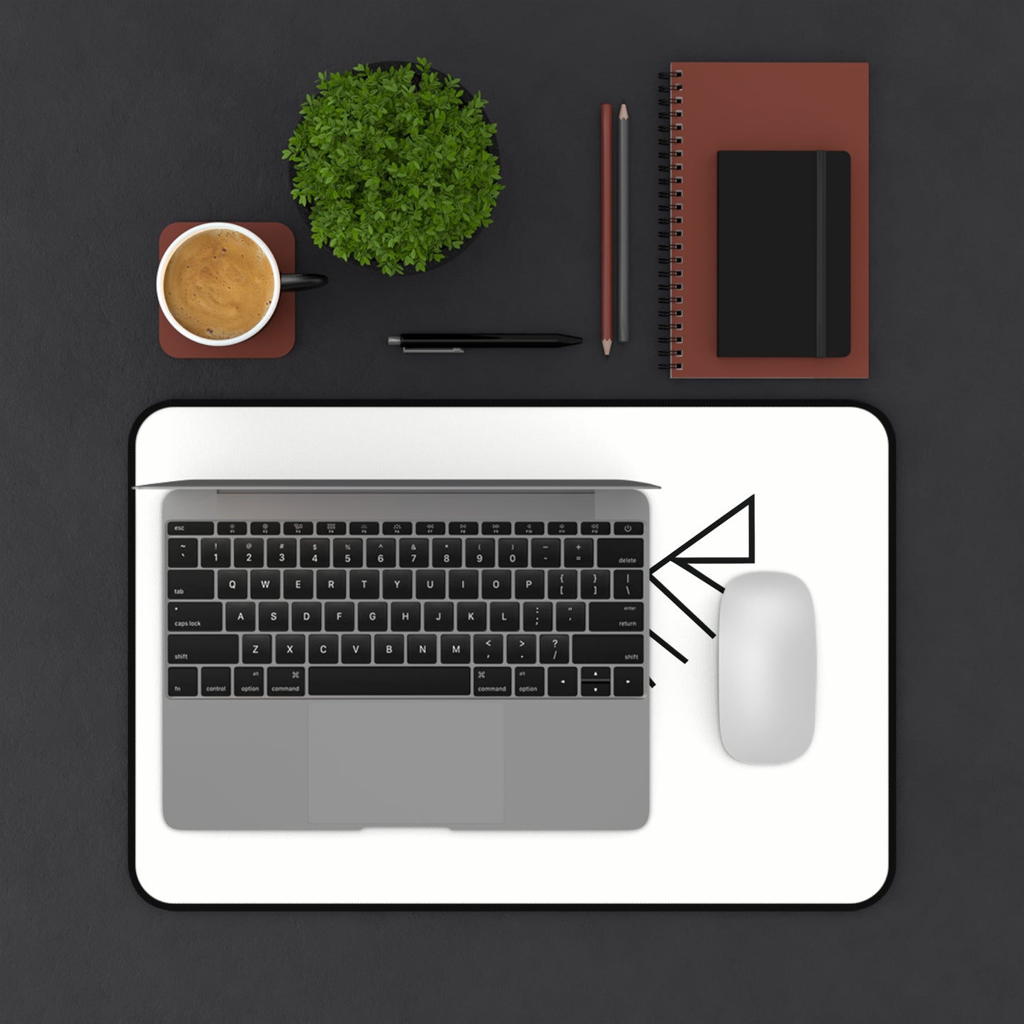 Symmetric Owl Guardian - Desk Mat