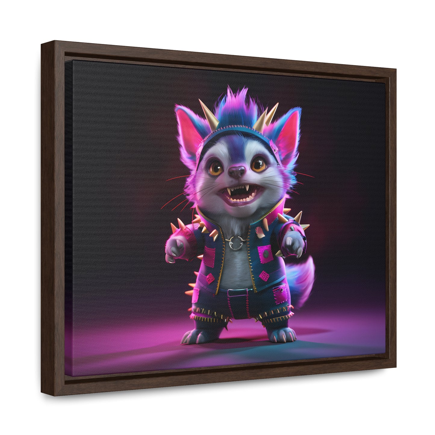 Punk Feline Fury - Gallery Canvas Wraps, Horizontal Frame